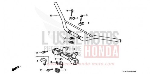 HANDLE PIPE/TOP BRIDGE XR400R2 de 2002